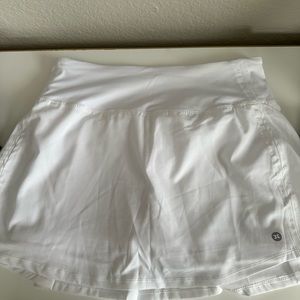 White tennis skirt